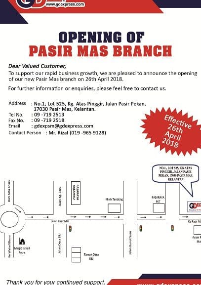 gdex express pasir mas